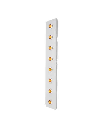 GG97445 - S.S. FRONT BREATHER PANEL W/1" MINI AMBER/AMBER/BEZEL LIGHT