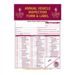 GG99909 - ANNUAL VEHICLE INSPECTION REPORT W/ LABELS
