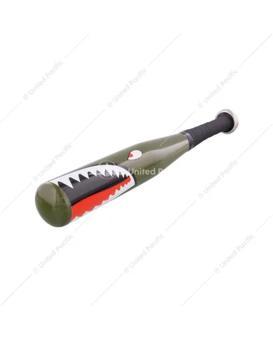 UP99136-17" Aluminum Tire Checker Bat With P-40 Warhawk Shark Mouth Graphic