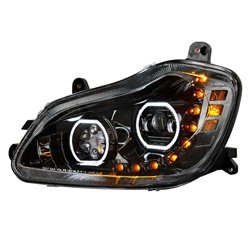 UP35743-Black 10 LED Headlight For 2013-2021 Kenworth T680 - Driver Side