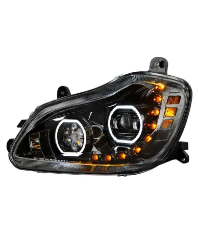 UP35743-Black 10 LED Headlight For 2013-2021 Kenworth T680 - Driver Side
