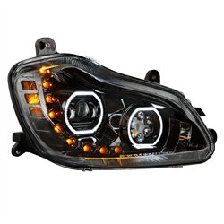 UP35744-Black 10 LED Headlight For 2013-2021 Kenworth T680 - Passenger Side