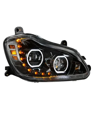 UP35744-Black 10 LED Headlight For 2013-2021 Kenworth T680 - Passenger Side