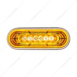 UP36570-22 LED 6" Oval Abyss Light (Turn Signal) - Amber LED/Amber Lens