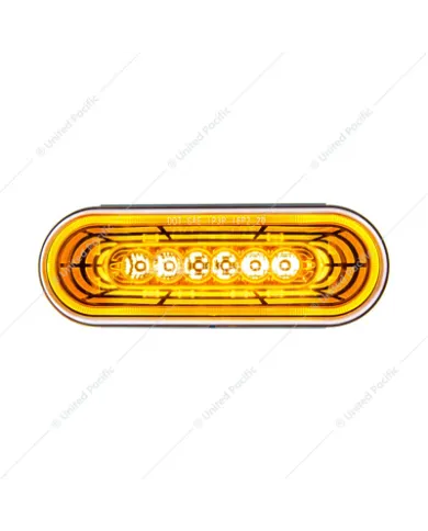 UP36570-22 LED 6" Oval Abyss Light (Turn Signal) - Amber LED/Amber Lens
