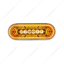 UP36572-22 LED 6" Oval Abyss Light (Turn Signal) - Amber LED/Clear Lens