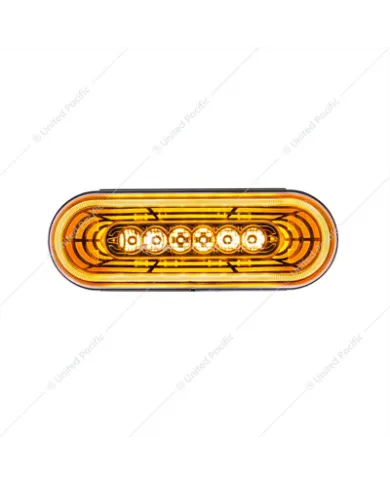 UP36572-22 LED 6" Oval Abyss Light (Turn Signal) - Amber LED/Clear Lens