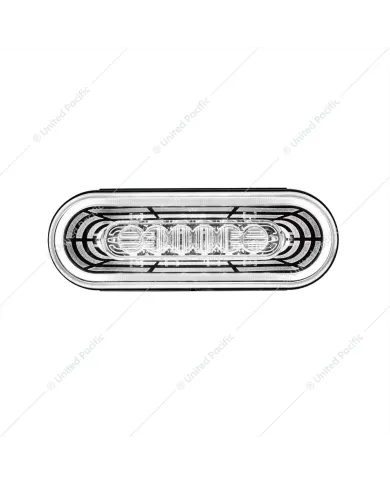 UP36573-22 LED 6" Oval Abyss Light (Back-Up) - White LED/Clear Lens