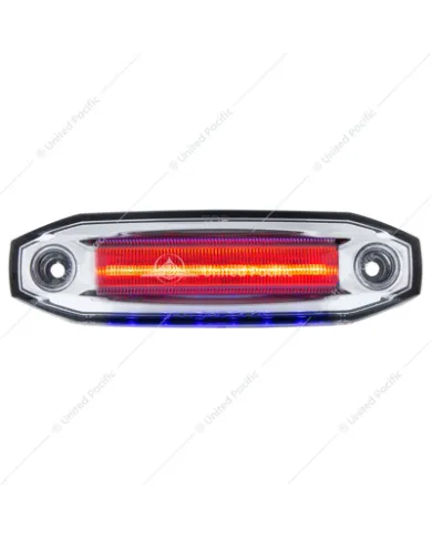 UP39304-6 Red LED Light (Clearance/Marker) With 6 Blue LED Side Ditch Light