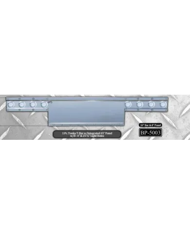 ATABP-5003 - 45" Panel Tonka Rear T-Bar w/8-4" Round & 25-3/4" Light Holes