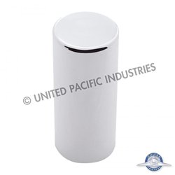 UP10034B-33mm X 4-1/4" Chrome Plastic Tall Cylinder Nut Cover - Thread-On (Bulk)