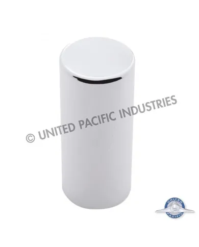 UP10034B-33mm X 4-1/4" Chrome Plastic Tall Cylinder Nut Cover - Thread-On (Bulk)