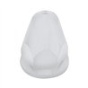 UP10046-1-1/2" X 2-3/4" Chrome Plastic Slotted Bullet Nut Covers With Flange - Push-On (Color Box of 20)