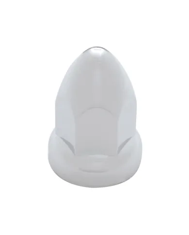 UP10049B-33mm X 2-3/4" Chrome Plastic Bullet Nut Cover With Flange - Push-On (Bulk)