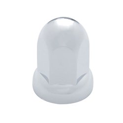UP10058-33mm X 2-7/16" Chrome Plastic Standard Nut Covers With Flange - Push-On (Color Box of 20)