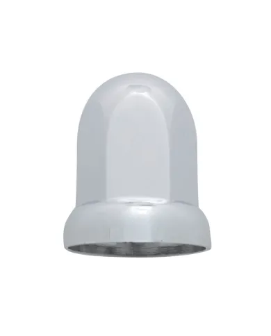 UP10058B-33mm X 2-7/16" Chrome Plastic Standard Nut Cover With Flange - Push-On (Bulk)