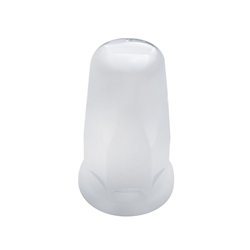 UP10059-33mm X 3-1/4" Chrome Plastic Tall Nut Covers With Flange - Push-On (Box of 20)