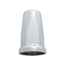 UP10059B-33mm X 3-1/4" Chrome Plastic Tall Nut Cover With Flange - Push-On (Bulk)