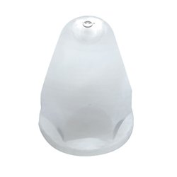 UP10060-33mm X 2-5/8" Chrome Plastic Bullet Nut Covers With Flange - Push-On (Box of 20)