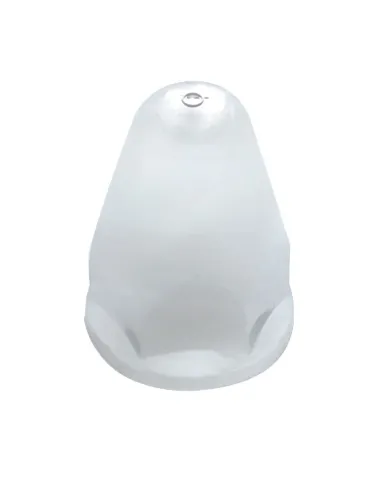 UP10060-33mm X 2-5/8" Chrome Plastic Bullet Nut Covers With Flange - Push-On (Box of 20)