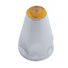 UP10070-33mm X 2-3/4" Chrome Plastic Nut Covers With Flange - Push-On -Amber Reflector (Color Box of 20)