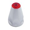 UP10071-33mm X 2-3/4" Chrome Plastic Nut Covers With Flange - Push-On -Red Reflector (20-Pack)
