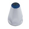 UP10073-33mm X 2-3/4" Chrome Plastic Nut Covers With Flange - Push-On -Blue Reflector (Color Box of 20)