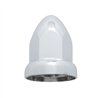 UP10075B-33mm X 2-3/8" Chrome Plastic Bullet Nut Cover With Flange - Push-On (Bulk)