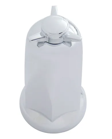 UP10089-33mm X 3-1/4" Chrome Plastic Tall Nut Cover With Spinner Top - Push-On