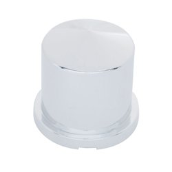 UP10092P-33mm X 1-7/8" Chrome Plastic Pointed Nut Covers - Push-On (10-Pack)