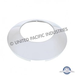 UP10112-Universal Chrome Front Hubcap With Hubometer Hole - 7/16" Lip