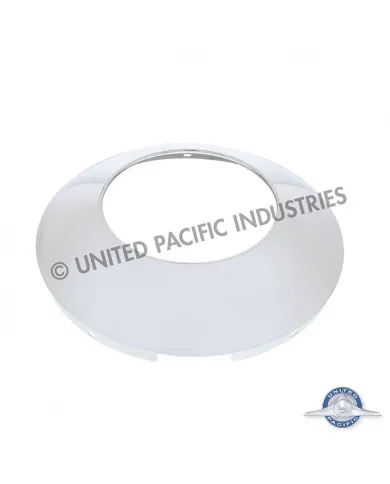 UP10112-Universal Chrome Front Hubcap With Hubometer Hole - 7/16" Lip