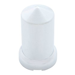 UP10117-33mm X 3-3/16" Chrome Plastic Pointed Nut Covers With Flange - Push-On (Color Box Of 20)