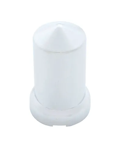 UP10117-33mm X 3-3/16" Chrome Plastic Pointed Nut Covers With Flange - Push-On (Color Box Of 20)