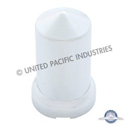 UP10117B-33mm X 3-3/16" Chrome Plastic Pointed Nut Cover With Flange - Push-On (Bulk)