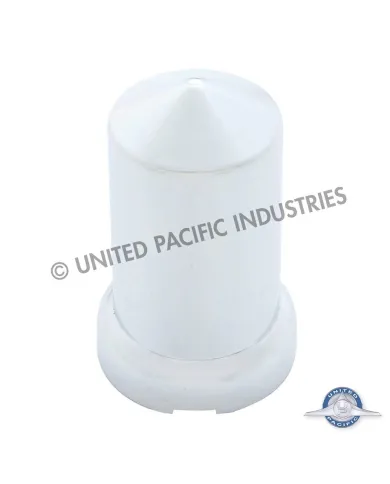 UP10117B-33mm X 3-3/16" Chrome Plastic Pointed Nut Cover With Flange - Push-On (Bulk)