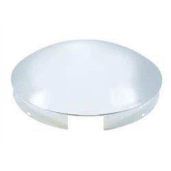 UP10118-4 Even Notched Chrome Dome Front Hubcap - 1" Lip