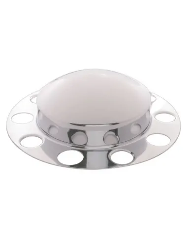 UP10132-Chrome Dome Front Axle Cover 2PC Kit For 1-1/2" Nut Cover - Aluminum Wheel (2-Pack)