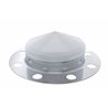 UP10137-Chrome Pointed Front Axle Cover 3PC Kit For 33mm Nut Cover - Steel/Aluminum Wheel (8 Hole)