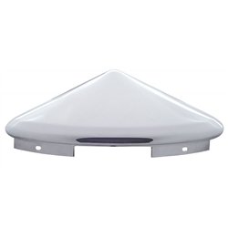 UP10146-4 Even Notched Chrome Pointed Front Hubcap - 7/16" Lip