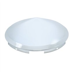 UP10147-5 Even Notched Chrome Pointed Front Hubcap - 7/16" Lip