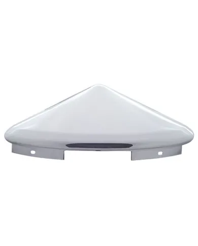 UP10150-5 Even Notched Chrome Pointed Front Hubcap - 1" Lip