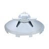 UP10160-Universal Chrome Front Hubcap With 3 Bar Straight Spinner - 7/16" Lip