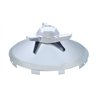 UP10161-Universal Chrome Front Hubcap With 3 Bar Left Swing Spinner - 7/16" Lip