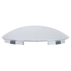 UP10166-6 Uneven Notched Chrome Dome Front Hubcap - 7/16" Lip