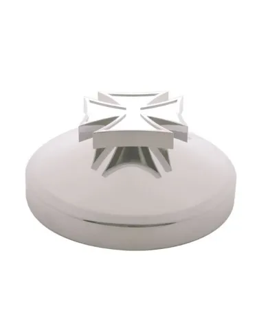 UP10171-8" Chrome Rear Hubcap With Iron Cross Spinner