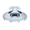 UP10178-Universal Chrome Front Hubcap With Iron Cross Spinner - 7/16" Lip