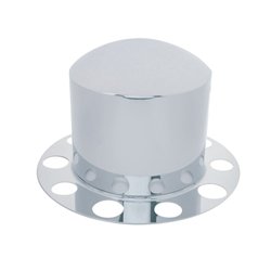 UP10210-Chrome Dome Rear Axle Cover 2PC Kit For 1-1/2" Nut Cover - Steel Wheel