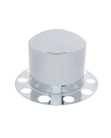UP10210-Chrome Dome Rear Axle Cover 2PC Kit For 1-1/2" Nut Cover - Steel Wheel