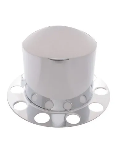 UP10211-Chrome Dome Rear Axle Cover 2PC Kit For 1-1/2" Nut Cover - Aluminum Wheel